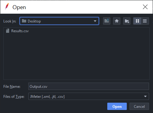 JMeter Browse File and Specify File Type