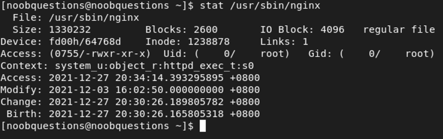 Linux Command - stat