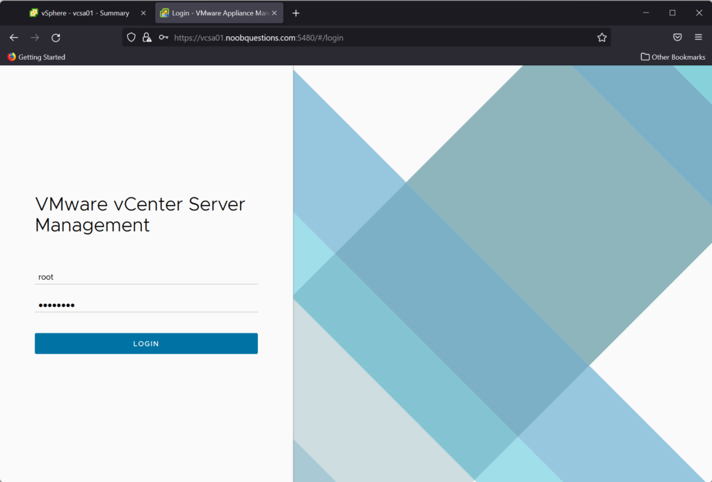 vCenter Management Interface Port 5480