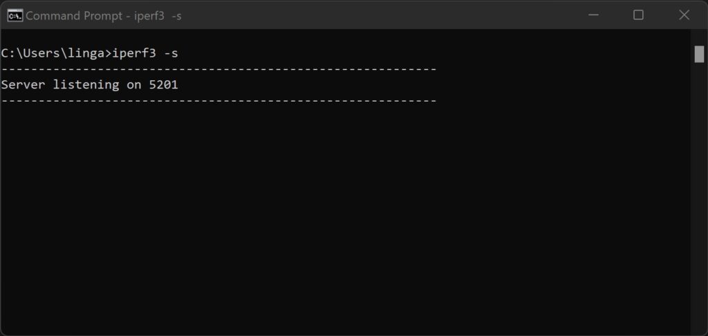 iperf3 server mode